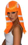 Debra with fluorescent/reflective vest as hair